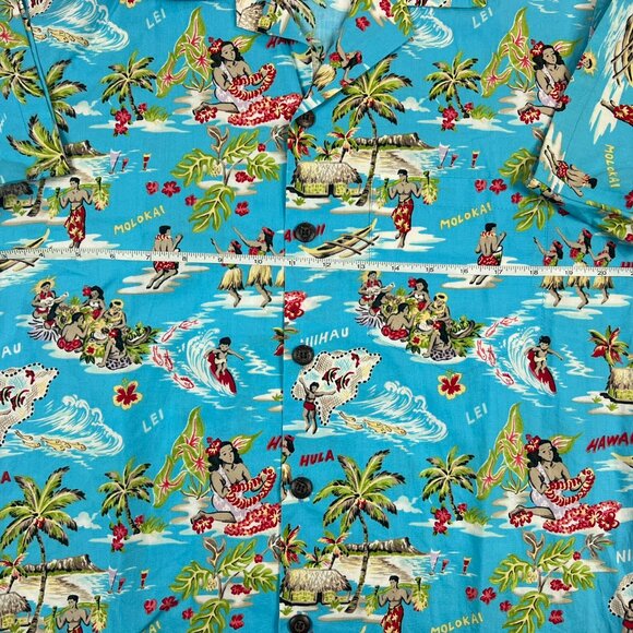 Blue Hawaii : Hawaiian Islands [M] Made in Hawaii Button-UP Short Sleeve Shirt - Picture 7 of 10